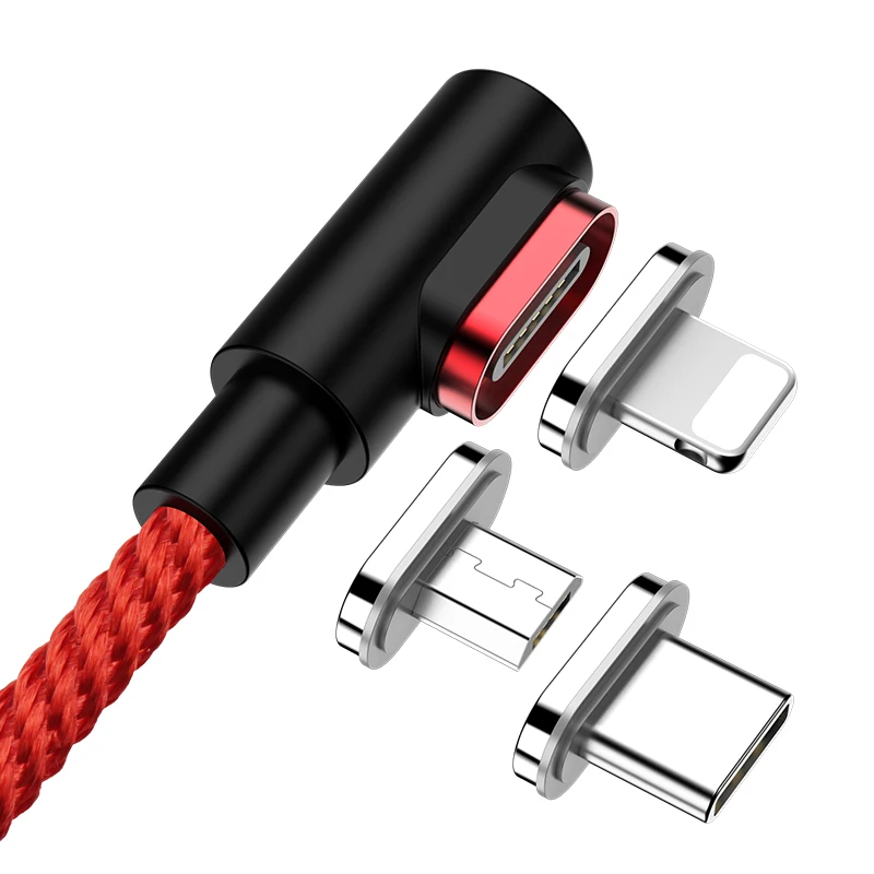 Магнитный кабель 90 градусов usb c Micro type C для быстрой зарядки L Line магнитное