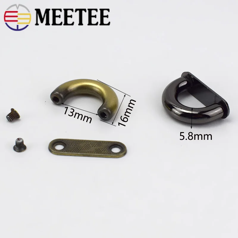 20 шт. металлические пряжки для сумок Meetee D образное кольцо модная АРКА мост с