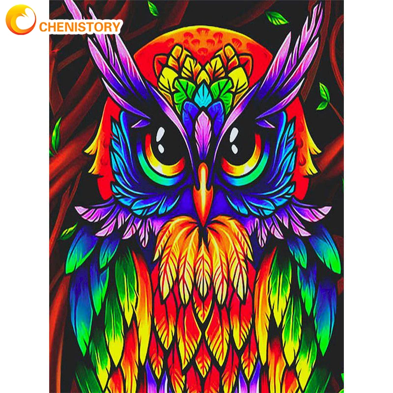 

CHENISTORY Oil Paint By Numbers Animals Leopard Portrait DIY Paintings On Canvas With Frame Coloring Drawing Adults Home Decor