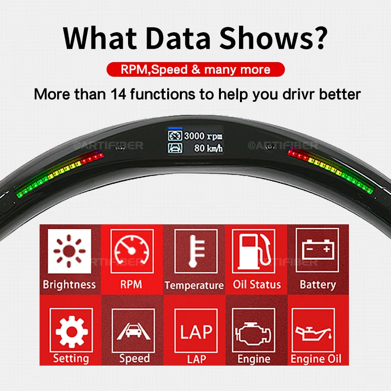 100% реальное углеродное волокно светодиодный фонарь рулевое колесо для Audi A6 S6 S7