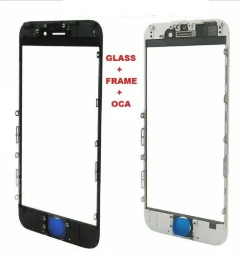 10 шт. холодное прессование 3 в 1 переднее стекло для экрана + рамка с OCA клеем iphone 8 7