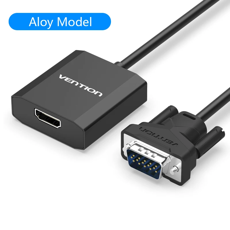 Vention активный VGA к HDMI адаптер кабель конвертер с аудио 1080 P для портативных ПК к HDTV проектор со встроенным чипсет - Цвет: Alloy Model
