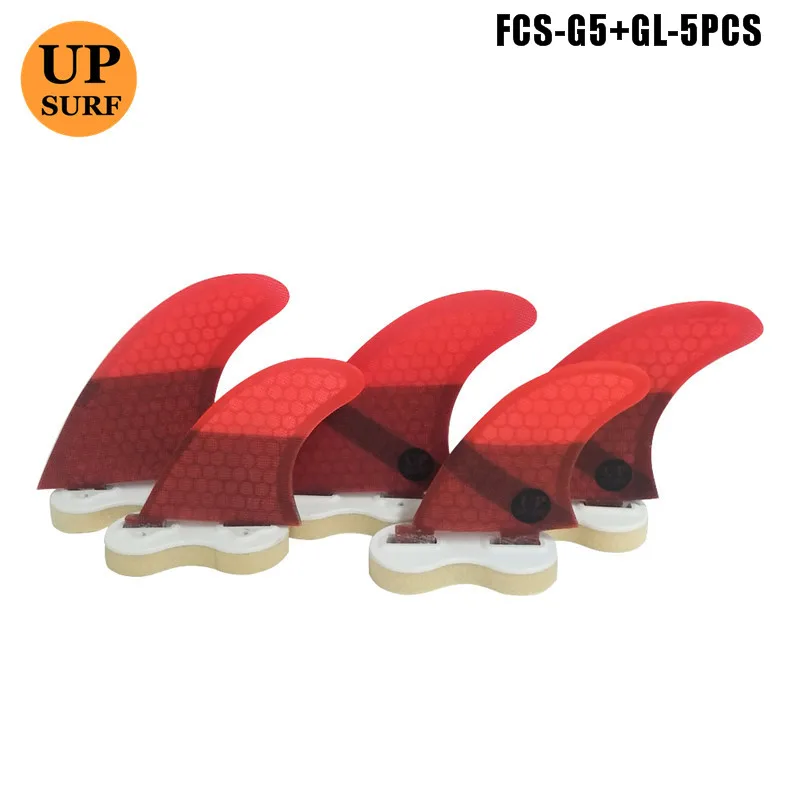 Upsurf логотип FCS плавники G3/G5/GL с винтами и ключ плавники сумка для серфинга сотовый плавник Стекловолокна Плавники FCS Quilhas плавники