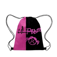 lil peep print drawstring bag boys girls storage bags teenager casual backpack kids bookbag gift mochila
