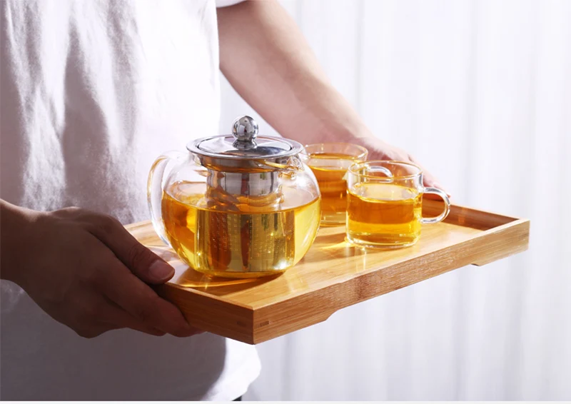 Стеклянный чайник высококачественный термостойкий стеклянный чайный сервиз с