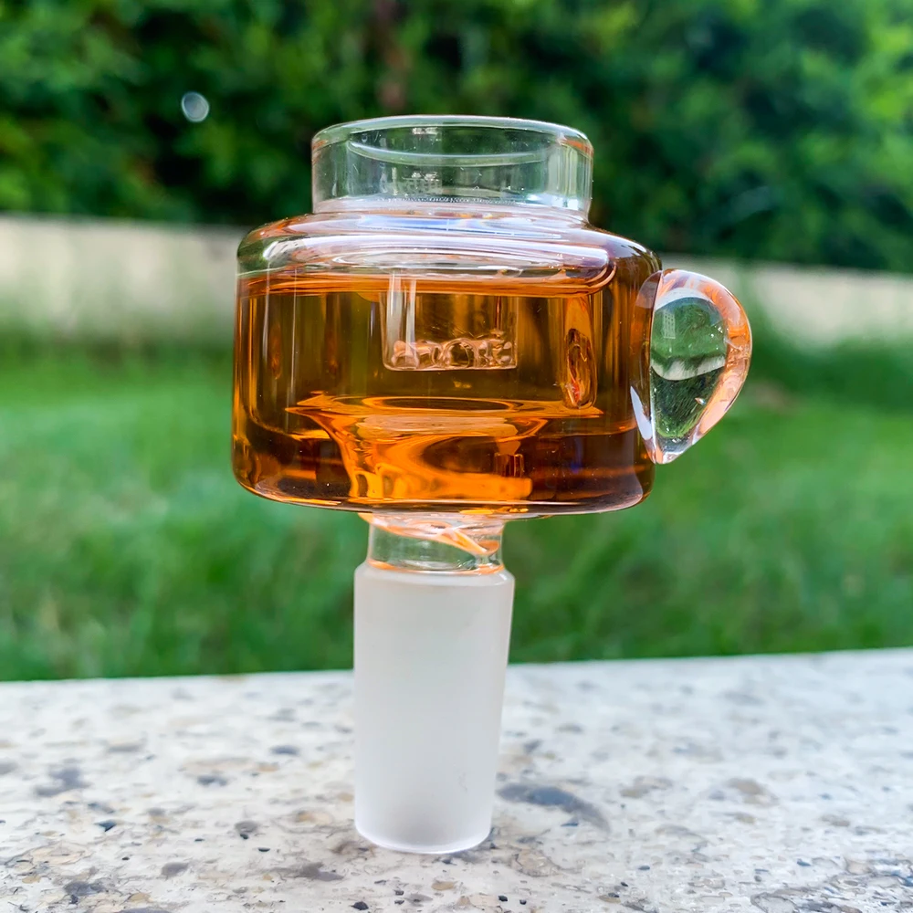 Glass Decorative Craft Bowl With Freezing Fluid 14MM Male Handemade Hookah Water Pipes Tobacco Smoking Pipe Accessoires |