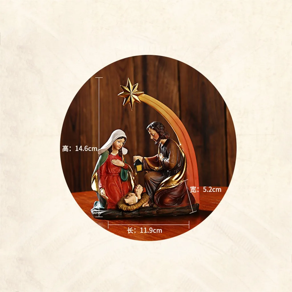 

Elegant Profile Nativity Set, Includes Holy Family Resin Decorative Figures, Holy Family Resin Decorative Figures Toys for Gift