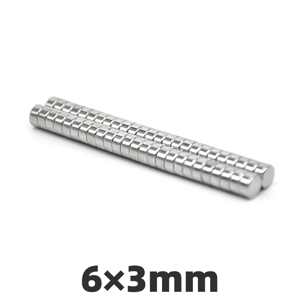 AI DIY 50/100 шт 6x3 мм, неодимовый магнит N35 очень сильный Неодимовый Диск малые Магниты 6x3 мм