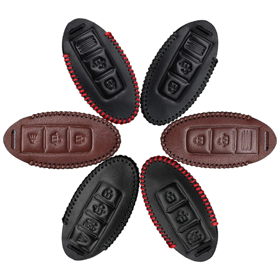 

Key Wallets Car Key Cover Case For Infiniti Q50 FX35 FX FX37 G37 G35 QX70 G35 Hand-woven Smoky Grey Metal Keyring Keychain