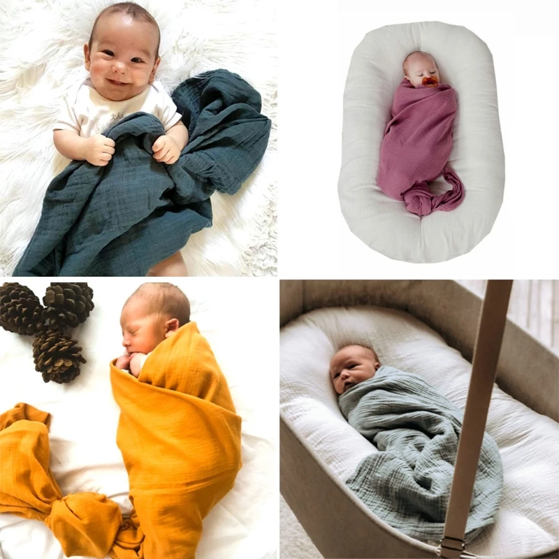 

Muslin Cotton Baby Blanket Newborn Swaddle Warp Baby Photography Prop Bath Towel 54DA