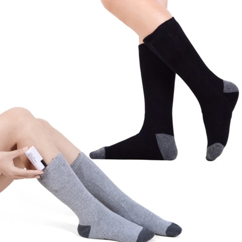 Unisex Electric Heated Socks with USB Rechargeable Battery Heating Foot Warmers