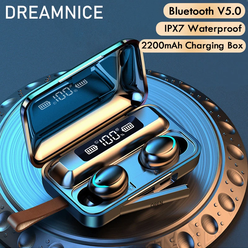 DREAMNICE наушники беспроводные IPX7 водонепроницаемые с шумоподавлением