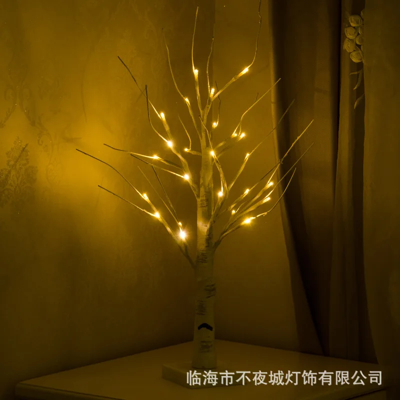 Светодиодный аккумулятор Модель 0 6 м серебристая береза для спальни гостиной