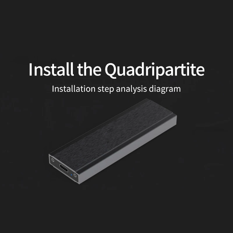 

M.2 NVMe SSD Enclosure Aluminum M.2 to USB Type C 3.1 10Gbps Transmission Adapter Fits M-Key B+M Key NVMe SSD