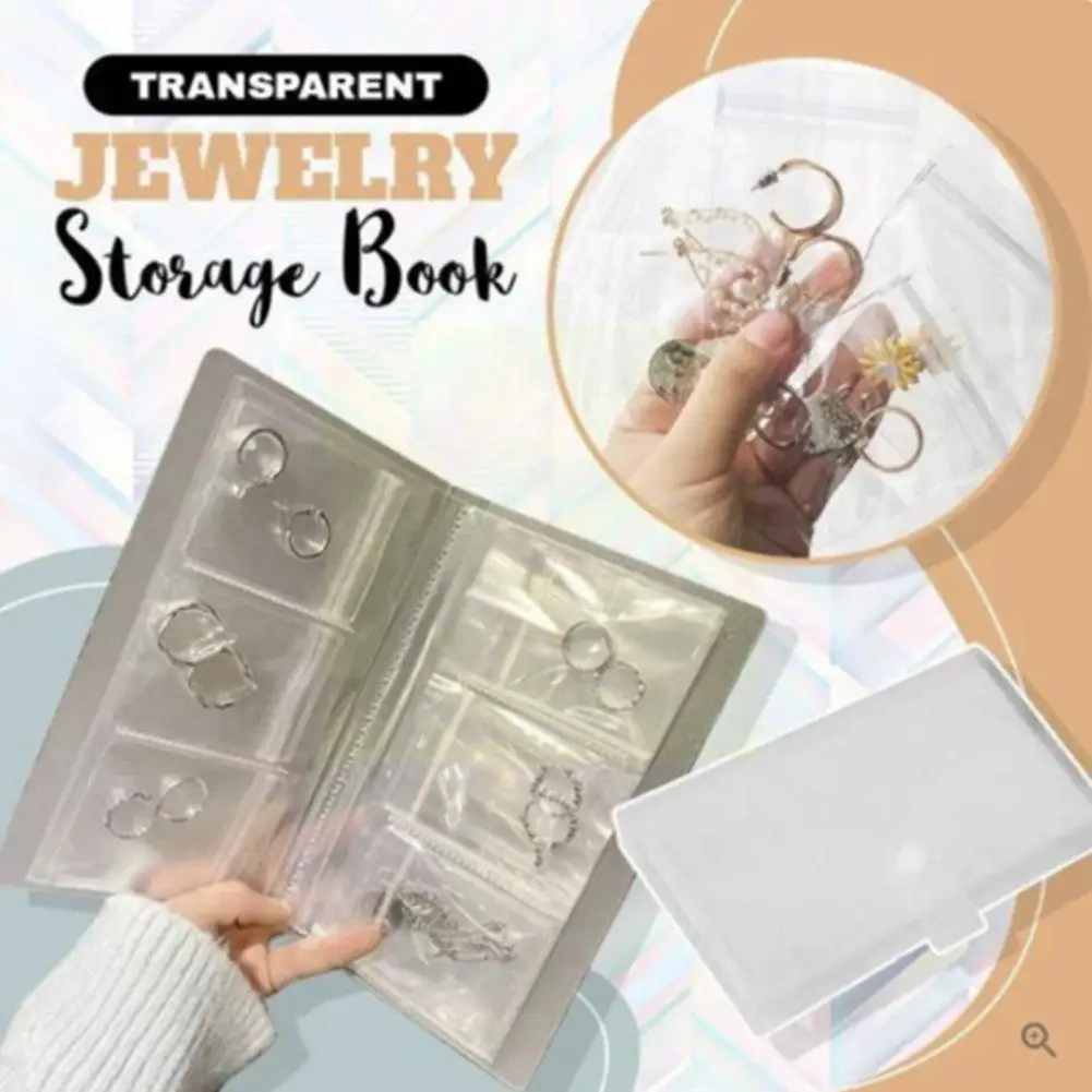 

Portable Transparent Dustproof Storage Bag Plastic Bag Collection Earrings Gift Organize Holders Jewelry Sealed Necklace X9W7