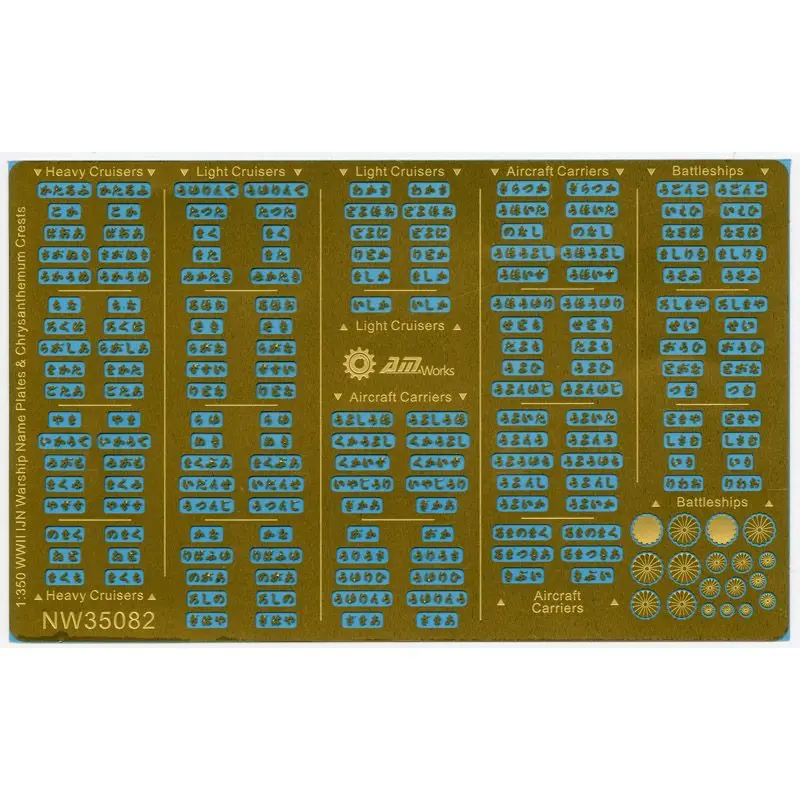 

Именные таблички AM-WORKS NW35082 1/350 для военных кораблей