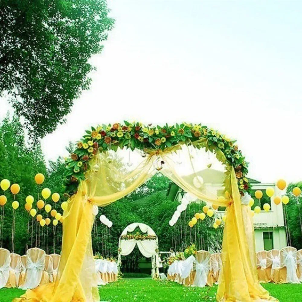 

500CM*48CM banquet birthday stage decoration snow gauze scarf Organza Sheer Organza Fabric For Wedding Backdrop Decoration