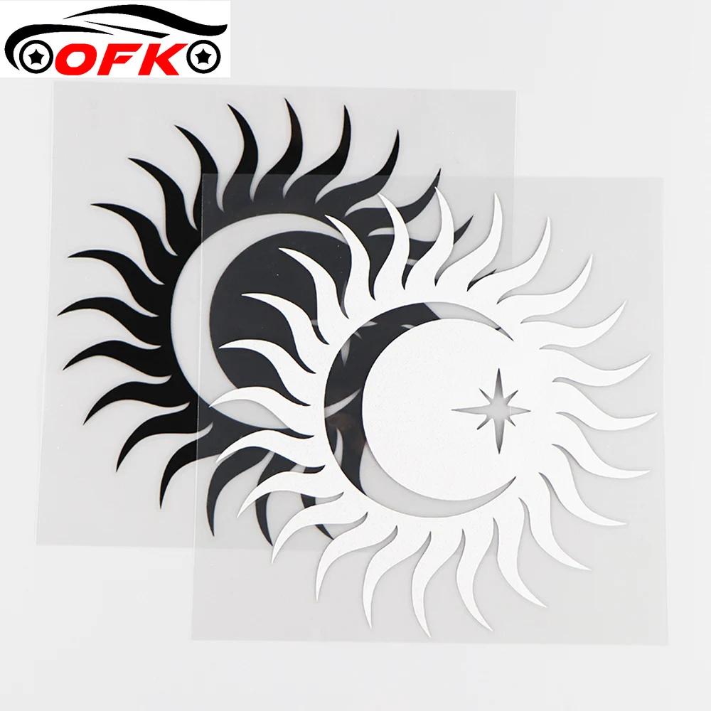 

Personalized Car Sticker Mysterious Sun Moon Star Vinyl Decals 13.8X13.8CM