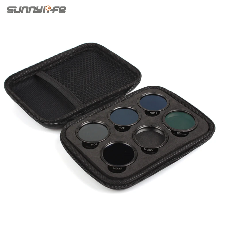Фильтр объектива камеры Sunnylife для DJI Phantom 4 PRO + V2.0 Phantome Advanced MCUV Регулируемый CPL ND4 ND8