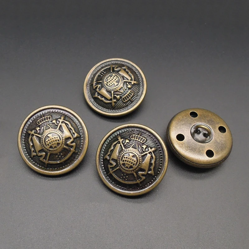

10pcs Fashion Jacket Metal Button Male's Suit Vintage Copper Button Retro Silver Coat Button DIY Sewing Clothing Accessories