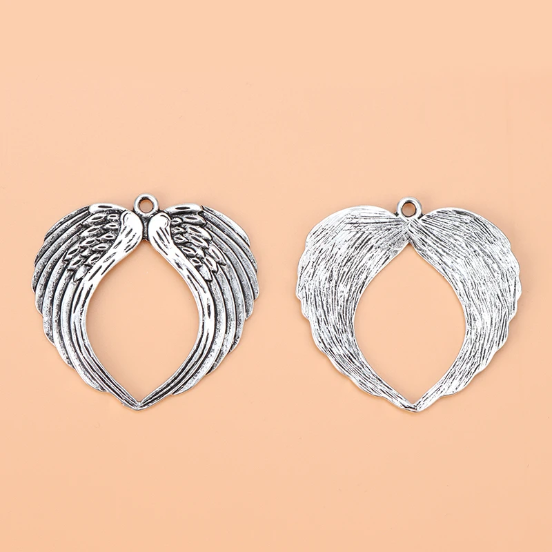 ZXZ 5 шт крылья Ангела перья Подвески для ожерелья ювелирных изделий 45x44