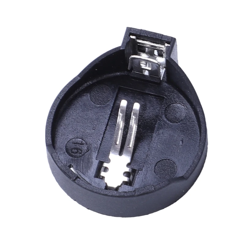 

10Pcs 3V CR2032/ CR2025 Cell Battery Adapter Black+Silver