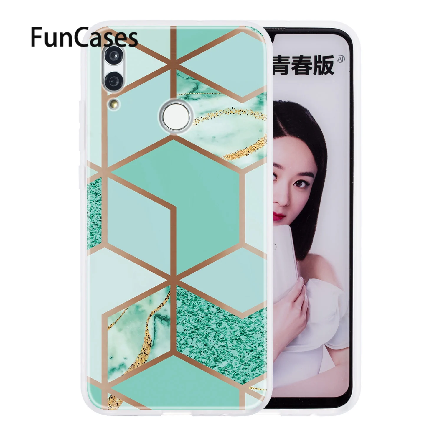 Модные чехлы для мобильных телефонов estojo huawei Honor 10 Lite мягкий силиконовый чехол Etui