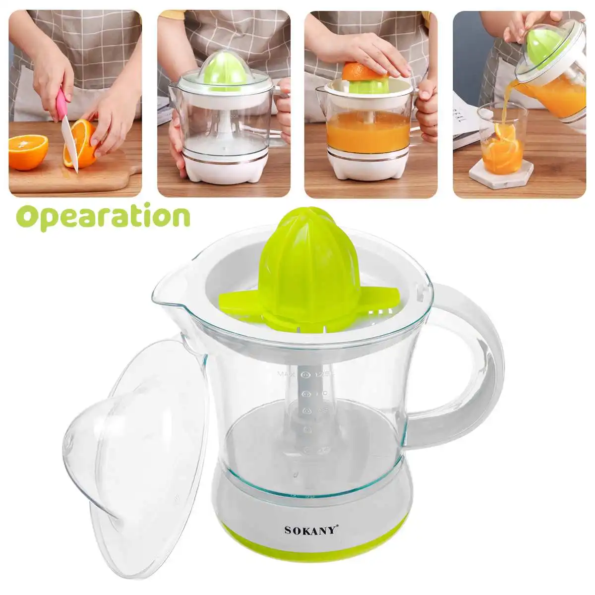 

1.25L Home Electric Juicer Electric Orange Lemon Fruits Squeezer Household Fruit Press Juicer Extractor Masticating Kitchen Tool