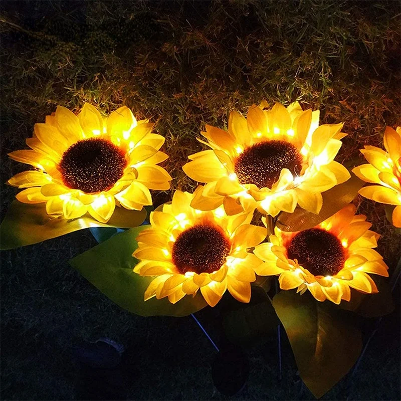 

Outdoor Solar Sunflower Garden Decoration Lights Waterproof LED Solar Powered Yard Pathway Decorative Lights Lawn Landscape Lamp