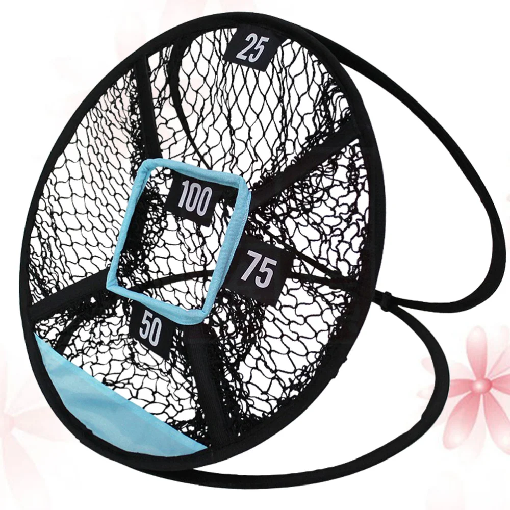 

Protable Practice Net Target Cutting Rod Round Double-layer Foldable Flat Nylon Folding Net Accessories