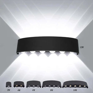 Настенный светодиодный светильник, уличная Водонепроницаемая Современная комнатная лампа в скандинавском стиле для гостиной, крыльца, сада, 2 Вт, 4 Вт, 6 Вт, 8 Вт, 10 Вт, 12 Вт