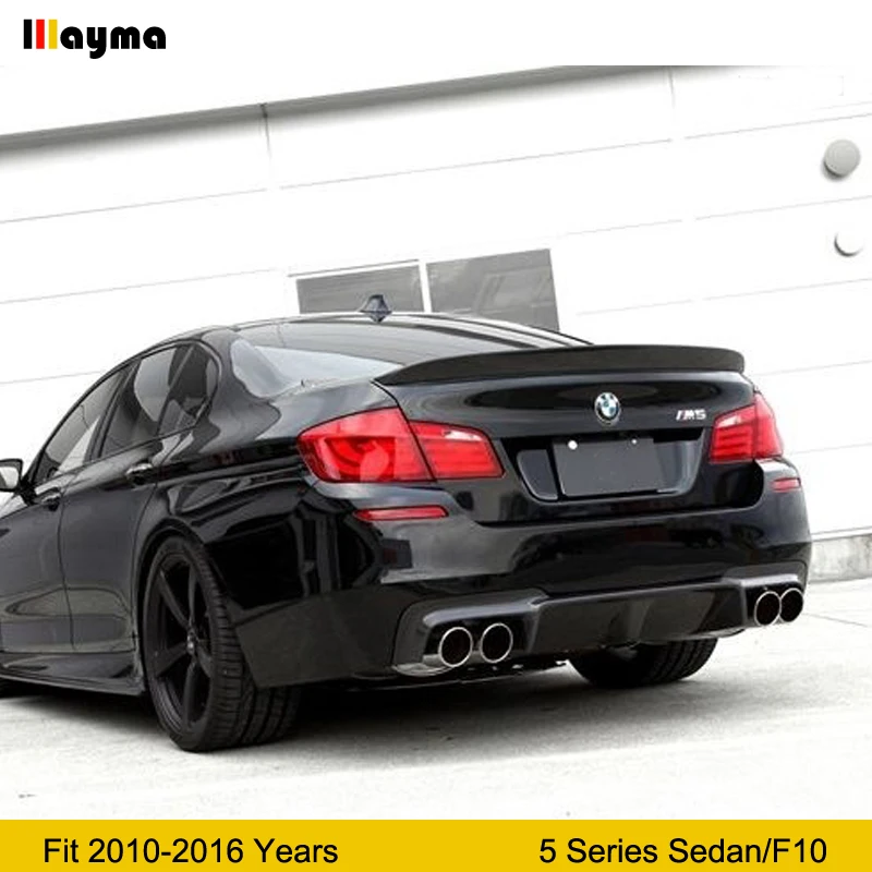 3D Стиль углеродного волокна задний бампер для губ Диффузор BMW 5 серии M5 2010 2016 год F10