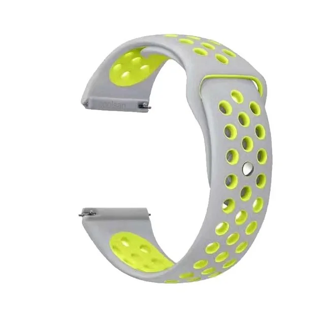Gray Yellow Силиконовый ремешок для часов samsung Galaxy Watch Active Band gear S2 Classic Sport 20 мм Galaxy Watch 42 мм Quick Release Watch Band - Цвет ремешка: Gray Yellow