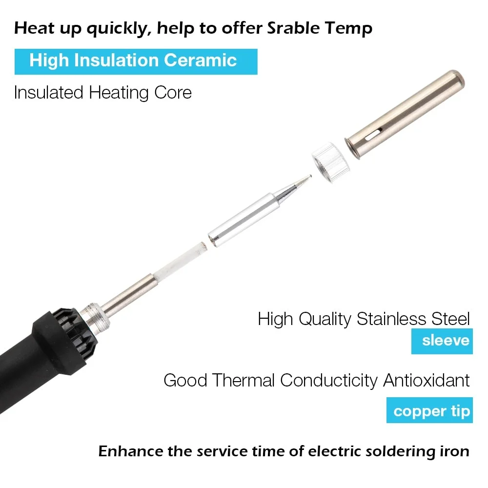 Электрический паяльник с регулируемой температурой 60 Вт электрическая