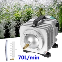 45w 220v 70lmin electromagnetic air compressor pump oxygen aquarium fish pond compressor hydroponic air aerator pump aco 318