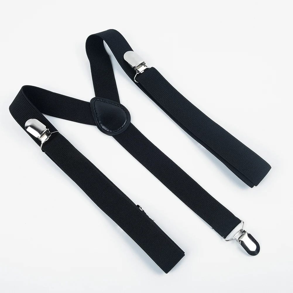 

Men Ultra Elastic Suspenders Braces Bow Tie Combo Suit Fancy Costume Multi-color