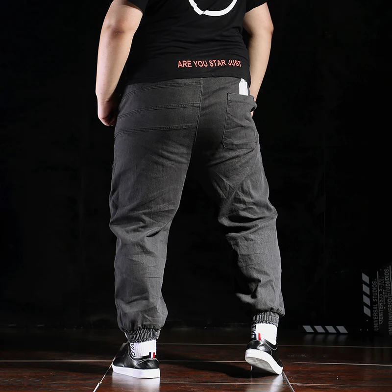 7XL мужские брюки эластичные свободные прямые джинсы Большой размер 30-48 джинсовые