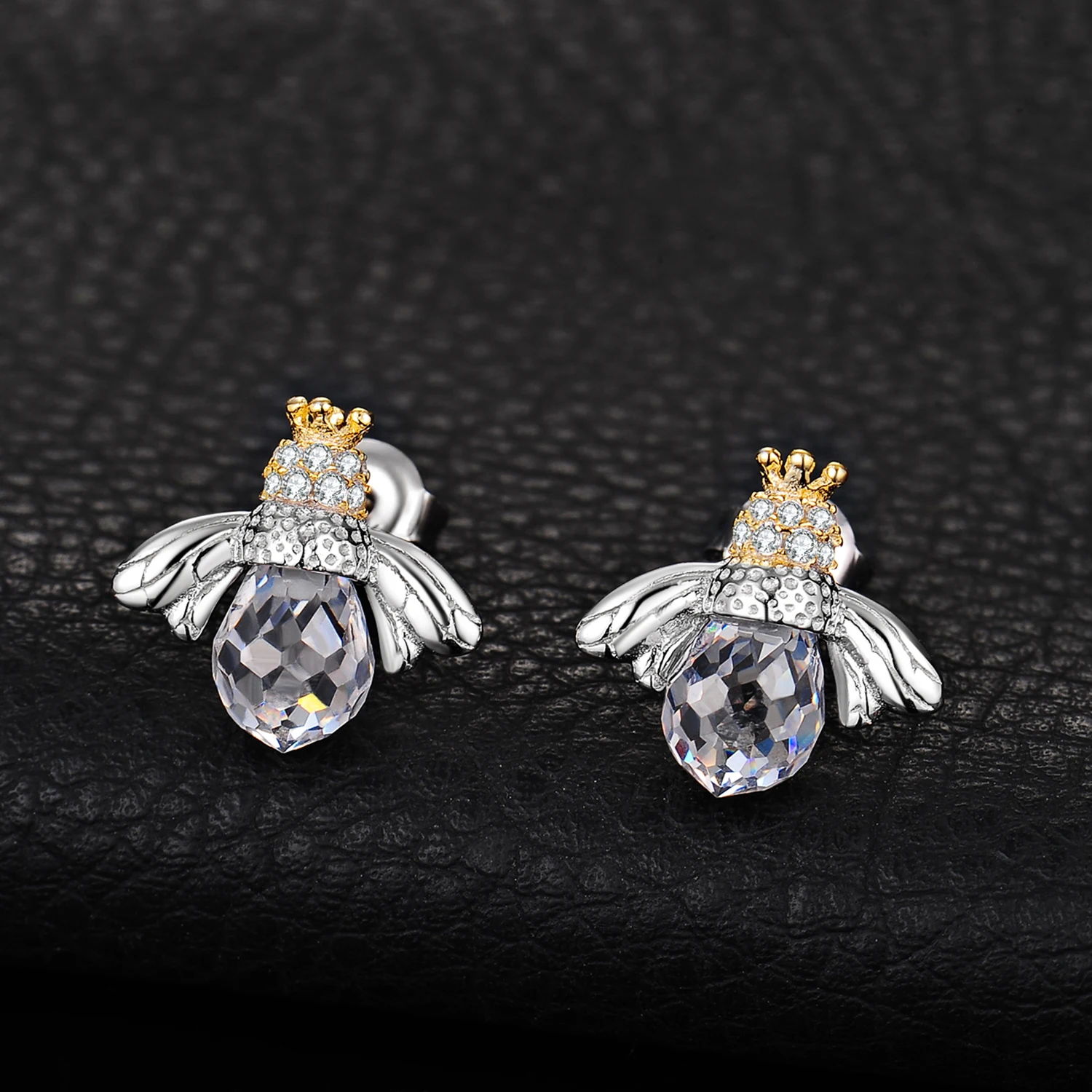 JewelryPalace 8ct кубического циркония корона крыло Мёд пчела серьги 925 пробы серебро ювелирных украшений Мода серьги для Для женщин