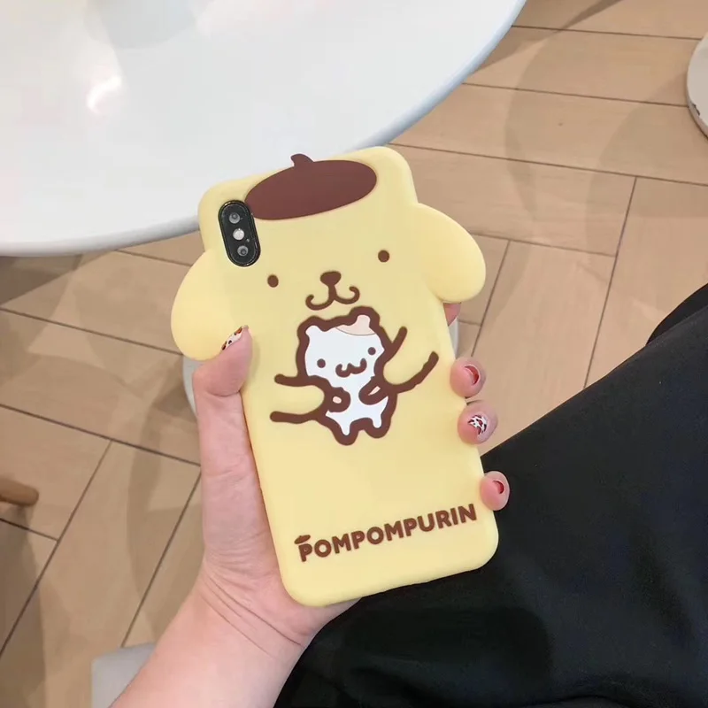 E Роскошный 3D японский милый мультфильм Мелодия Cinnamoroll силиконовый чехол для телефона для iphone 6 6s 7 8 plus X XR XS MAX girl coque - Цвет: E