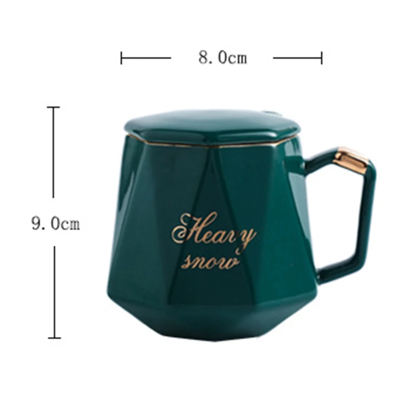 Новый продукт 450 мл Роскошная золотая кофейная чашка в европейском стиле с