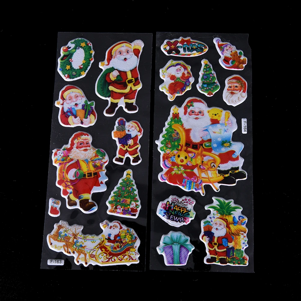 

5 Sheets/lot 3D Merry Christmas Decorative Stickers Adhesive Stickers Scrapbooking DIY Decoration Diary Stickers New Arrival