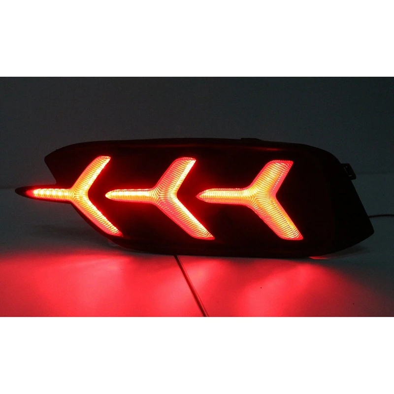 

Pair LED Reflector Rear Bumper Tail Brake Signal Lamp for Honda CIVIC 2016 2017
