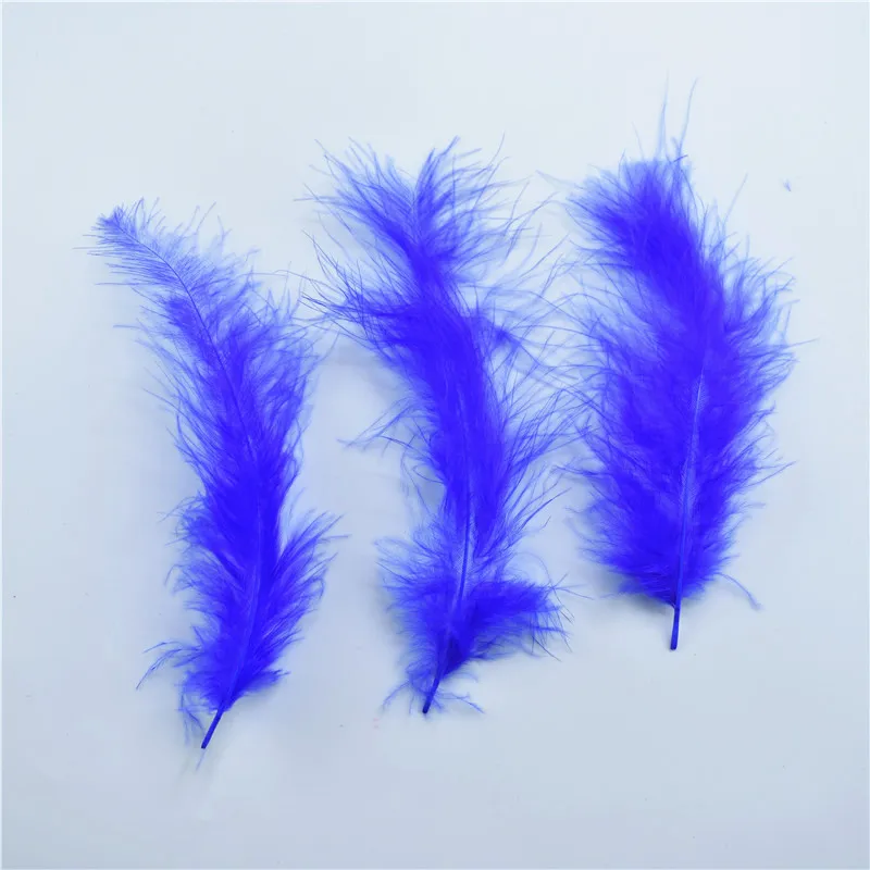 Royal blue 100 шт./лот Перья Марабу индейки для рукоделия 10-15 см 4-6 дюймов Свадебные украшения Шлейфы аксессуары для одежды перья фазана - Цвет: Royal blue