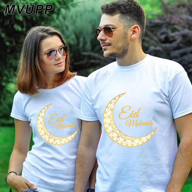 Женская и мужская футболка MVUPP Повседневная белая с надписью His and her Couple