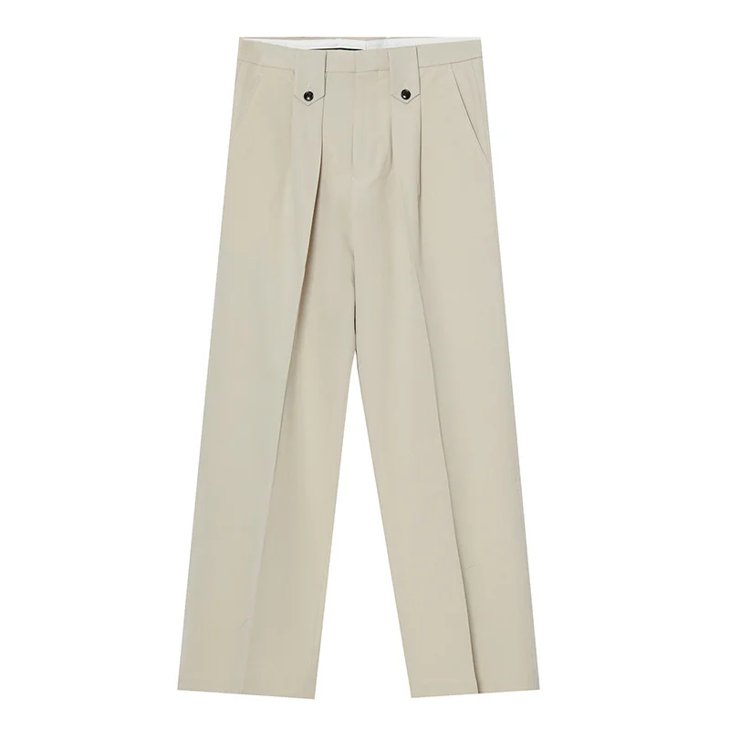 

IEFB Men's Clothing 2021 Spring New Business Trousers Korean Fashion Streetwear Loose Slim Suit Pants Straight Pants 9Y6430