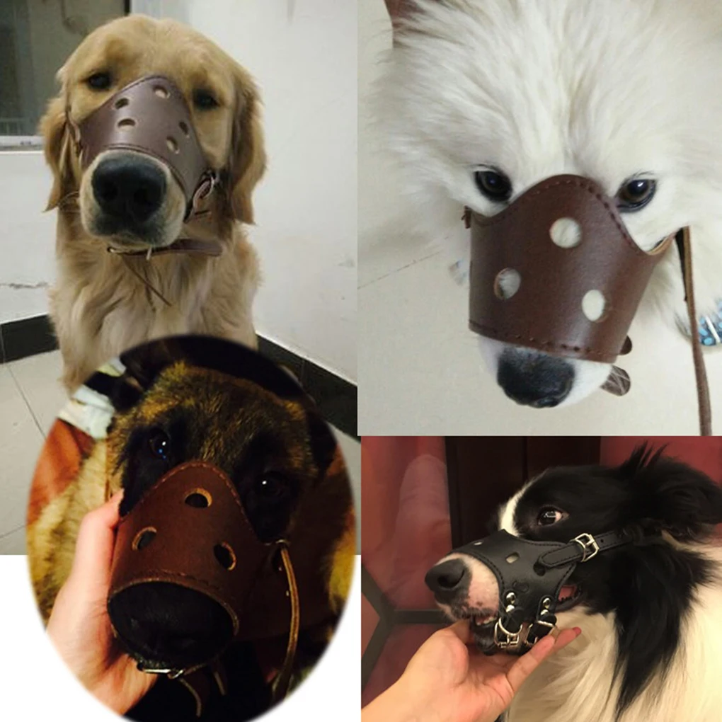 

Регулируемая дышащая маска, мордочка для домашних животных, Антибликовая безопасность для жевания для маленьких и больших собак, мягкие мо...