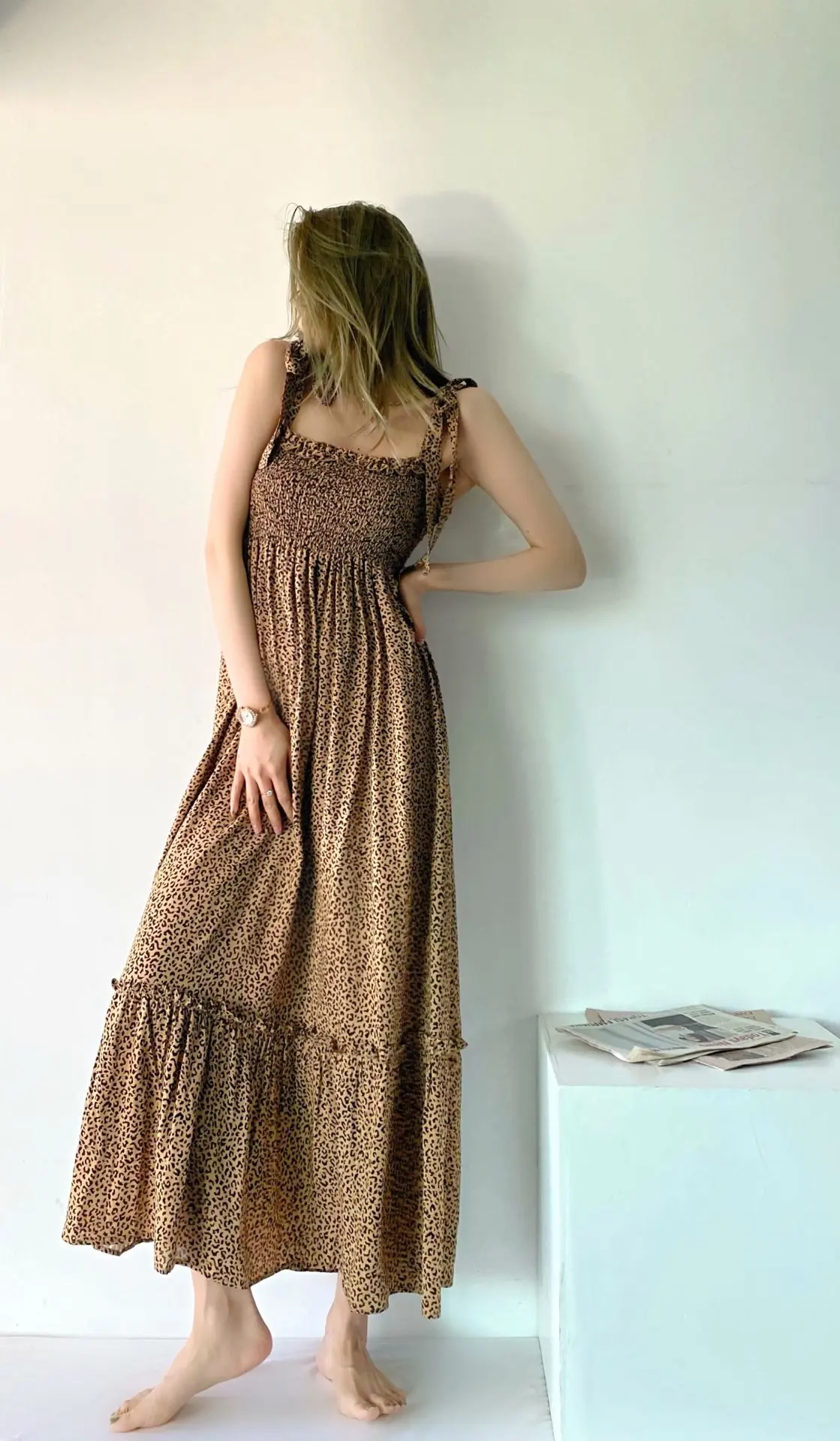 

DUISNENA long summer dress sexy leopard print casual skirt women dresses strap dress boho dress vestidos