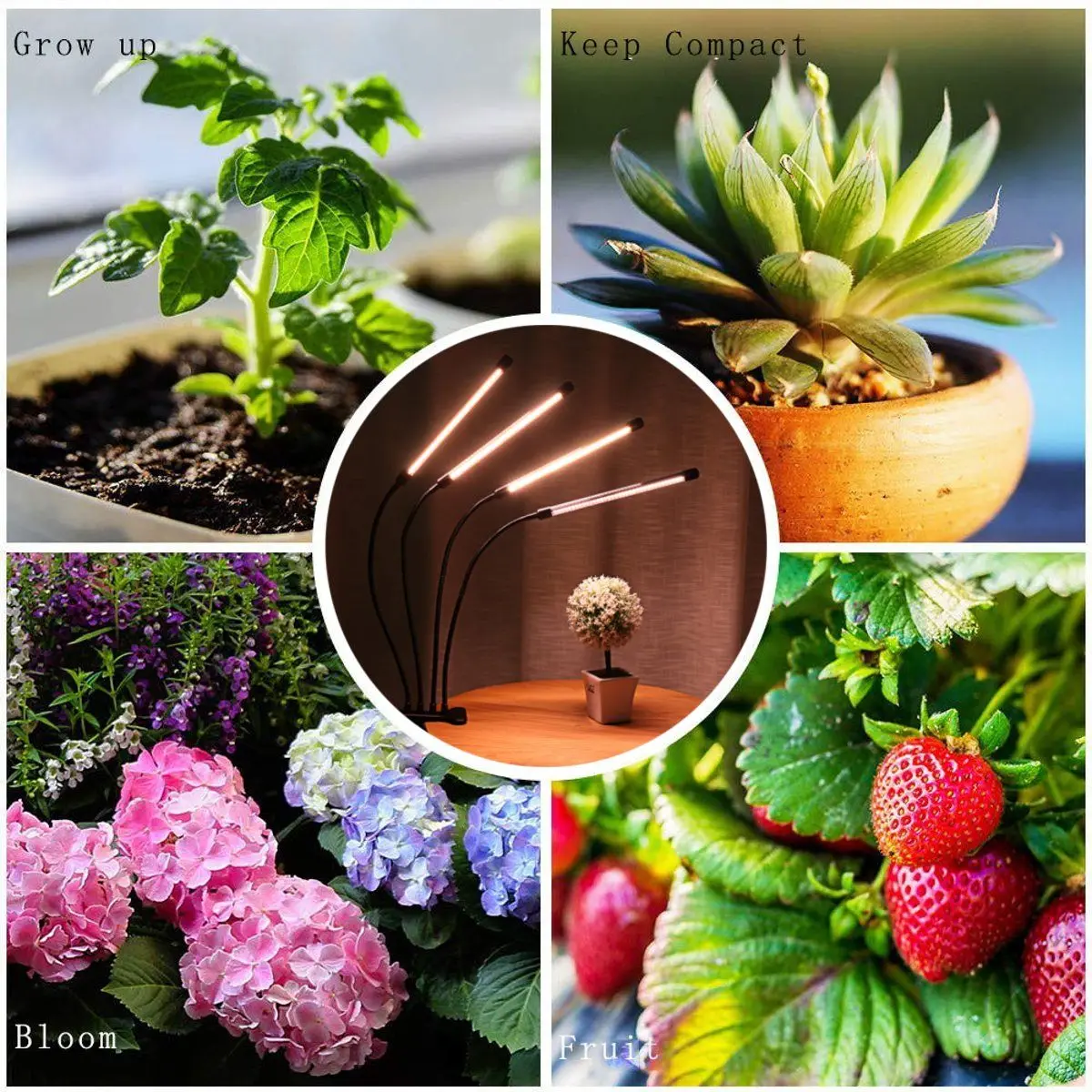 

Indoor Plants Hydroponics Grow-Light Flower Mars Hydro LED Grow Light Plant 4 Head Growing Lamp Lights