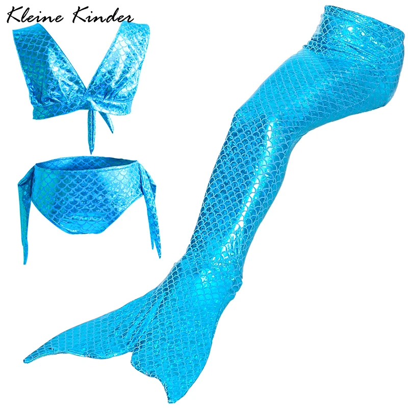 Детский купальник для девочек комплект бикини + хвост русалки малышей детская