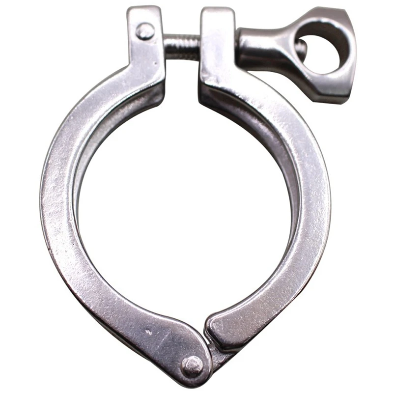 

GTBL Stainless Steel 304 Single Pin Heavy Duty Tri Clamp with Wing Nut for Ferrule TC 2 Inch (Pack Of 2)